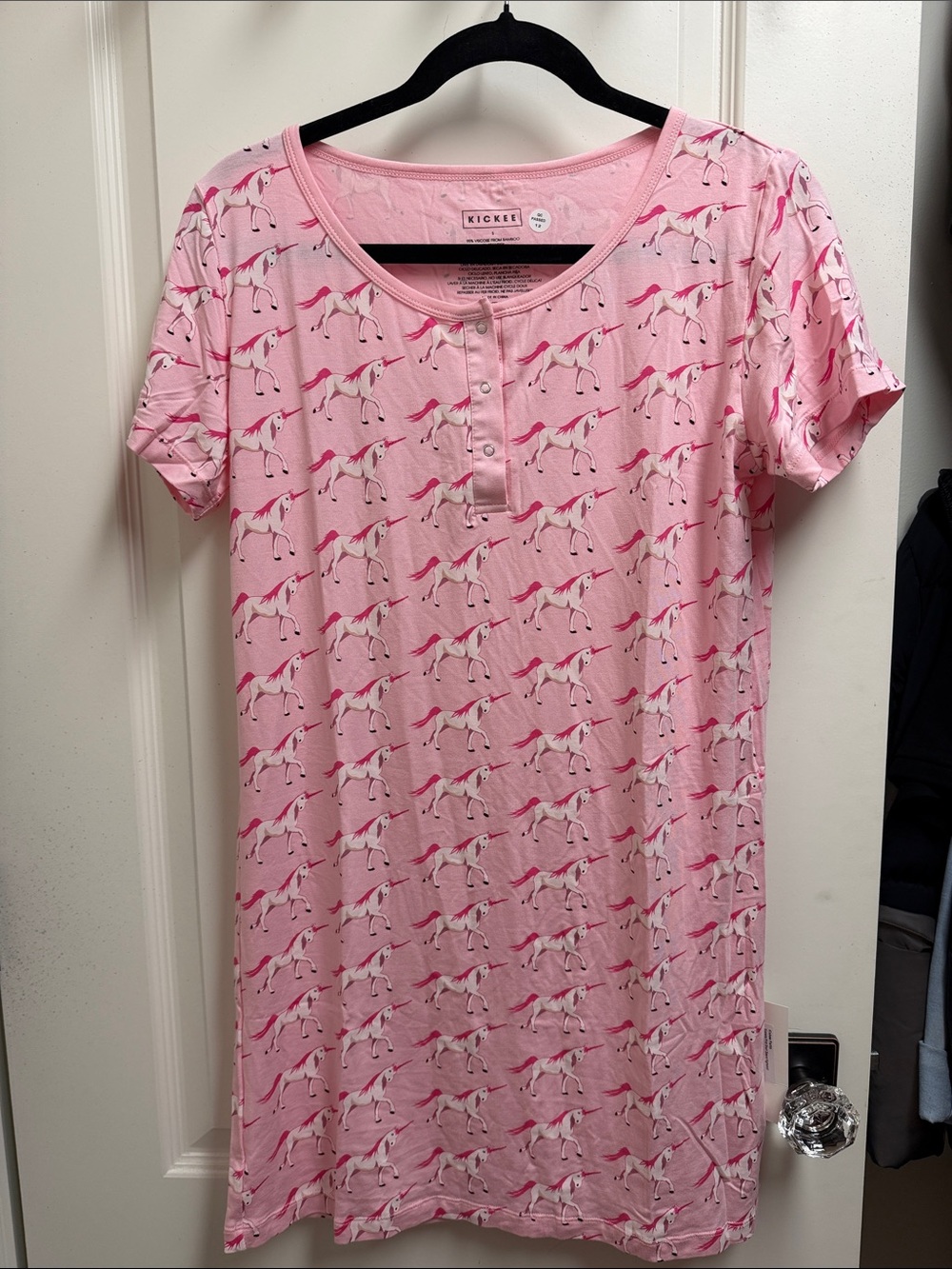 NWT Kickee Pants Pink Unicorn Cake Pop Pink Short Sleeve Nightdress